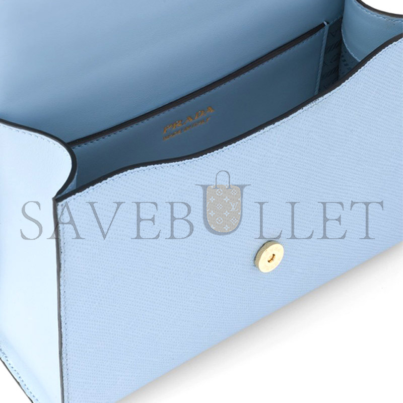 pra*a monoCh*0me saffiano leather bag 1bd317 (21*14*6.5cm)